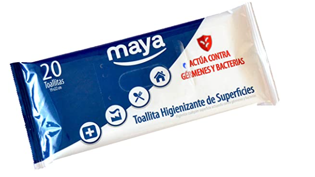 TOALLITA HIGIENIZANTE SUPERFICIES MAYA 20U 